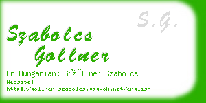 szabolcs gollner business card